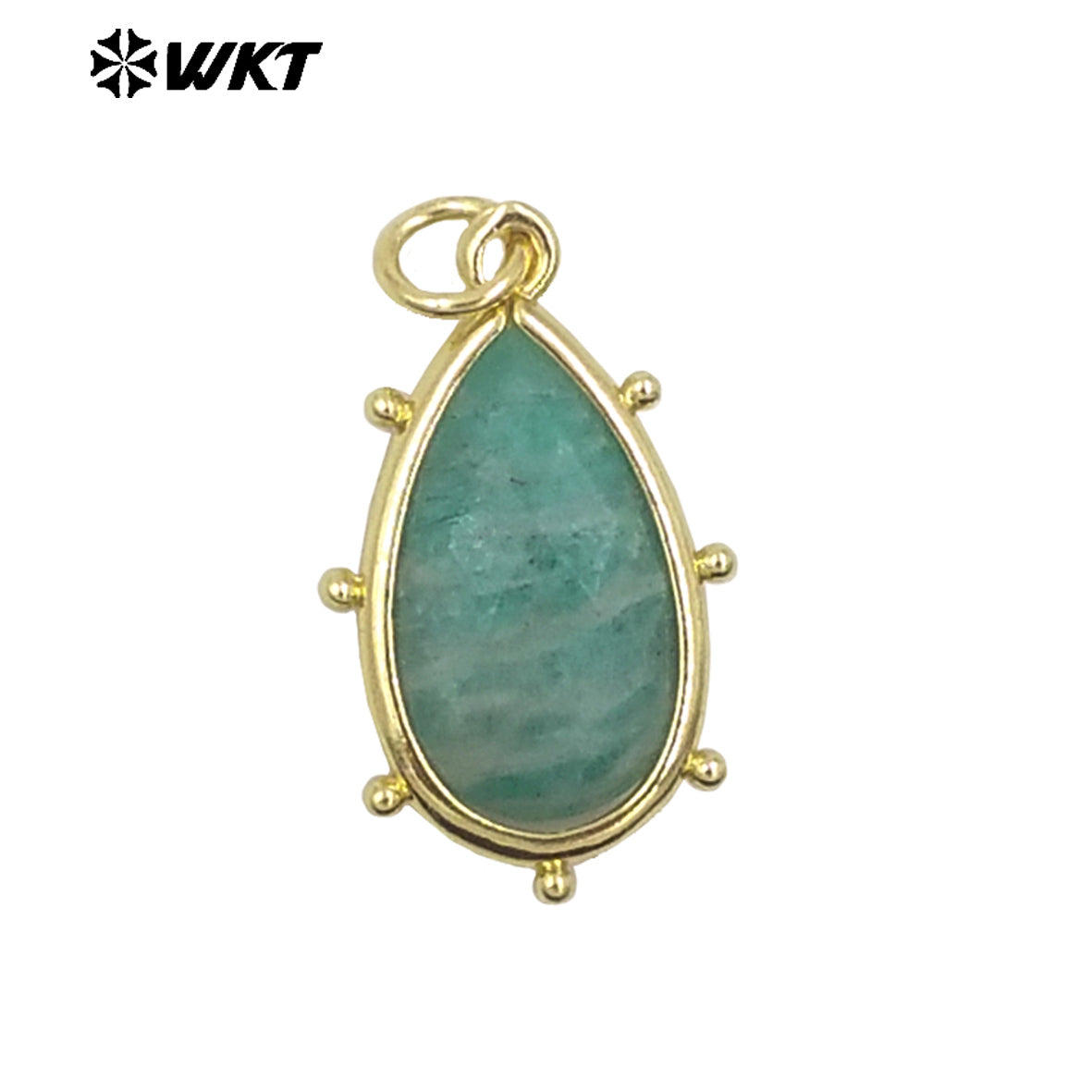 WT-P1974 Wholesale Fashion Tiny Gold Plated Teardrop Natural Faceted Precious Gemstone Lapis Attractive Eye Charms