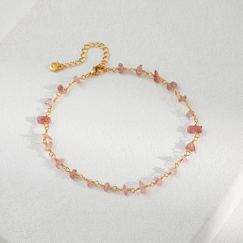 WT-B637 WKT Lovely Trendy Gift for Women Star Shaped Lucky Bracelets Natural Colorful Gemstone Opening Bracelets