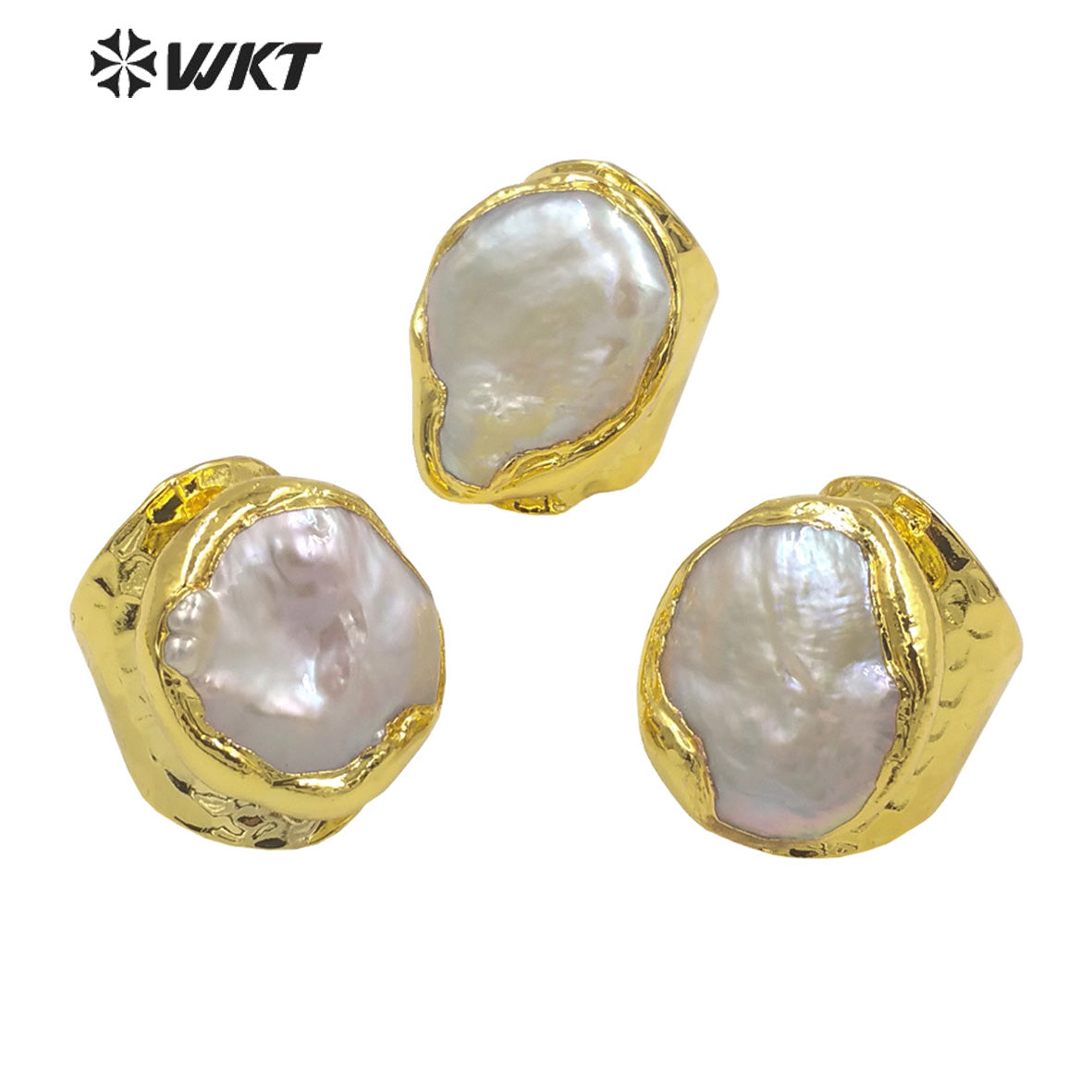 WT-MPR063 Freshwater Pearl Vintage Style Stravagante 18k Gold Plating Trendy Ring Lovely Women Ring for Gift