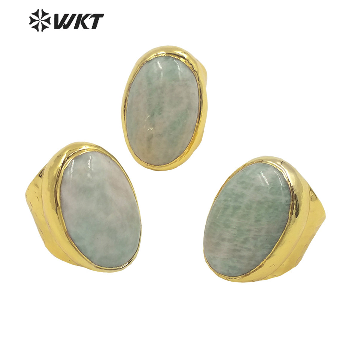 WT-R387 WKT 2022 Charming Natural Fashion Stone Amazon Rings Hot Style for Girls Party Jewelry Rings Ladies Cocktail Ring