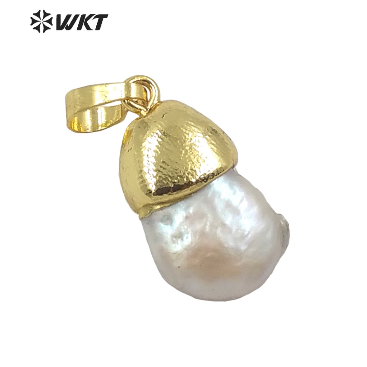 WT-JP249 Wholesale Newest Design Natural Fashion Gold Irregular Freshwater Drop Pearl Pendant Small Women Jewelry Make Pearl