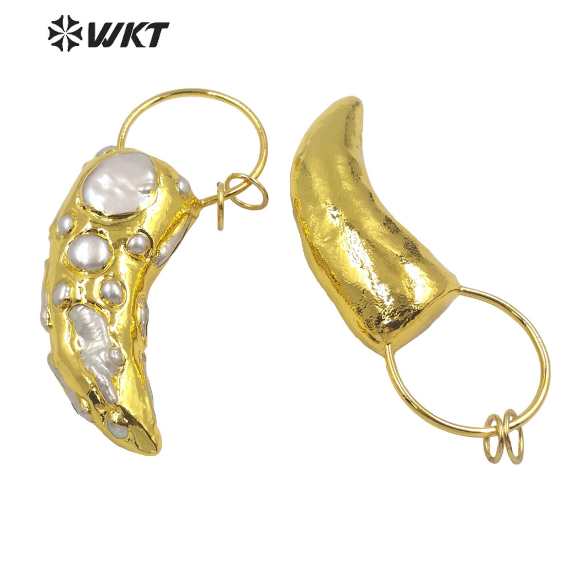 WT-JP296 Design Vintage Pearl Jade Pendant Elegant Pendant with 18k Real Gold Plated Women Pearl Pendant