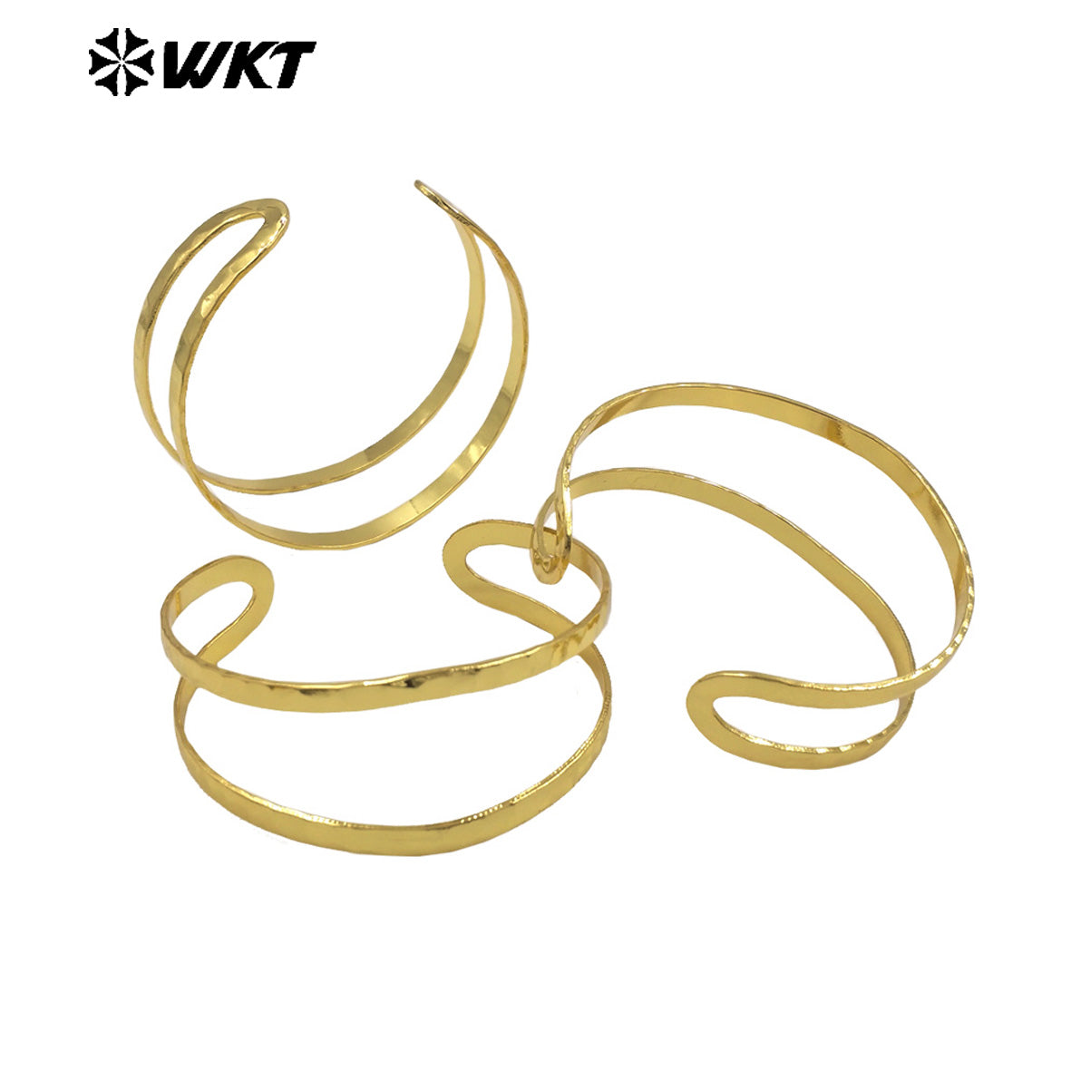 WT-B671 Wholesale Exquisite Simple 18K Gold Plated Natural Yellow Brass Gold Bracelet for Men and Women As Daily Decoration