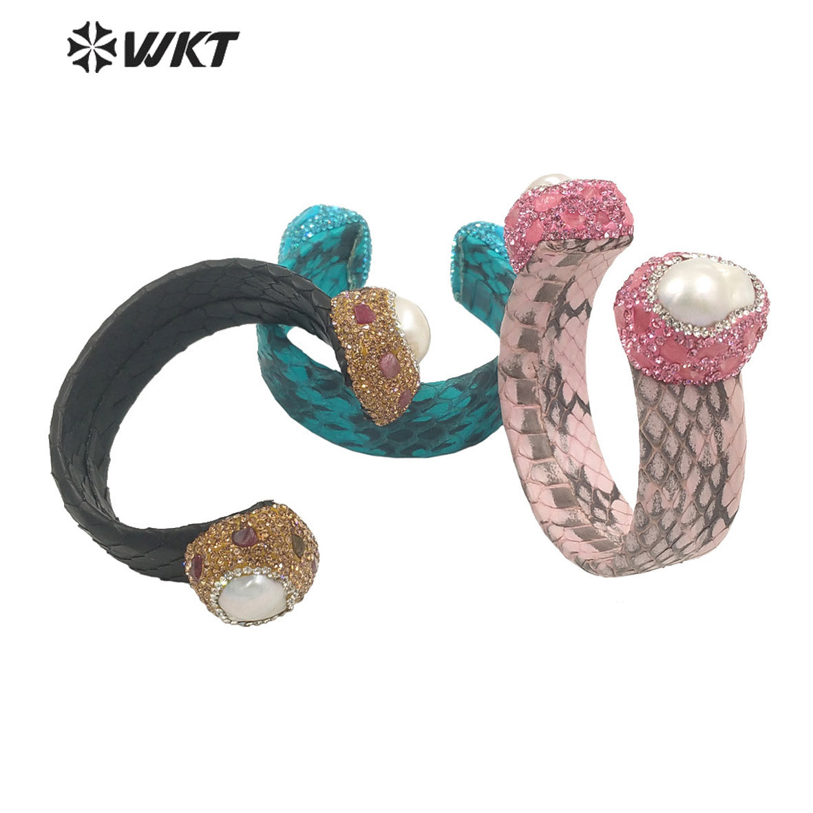 WT-MPB098 Fashionable Lovely Trendy Design 18k Real Gold Natural Baroque Pearl Adjustable Romantic Gift Woman Bangle