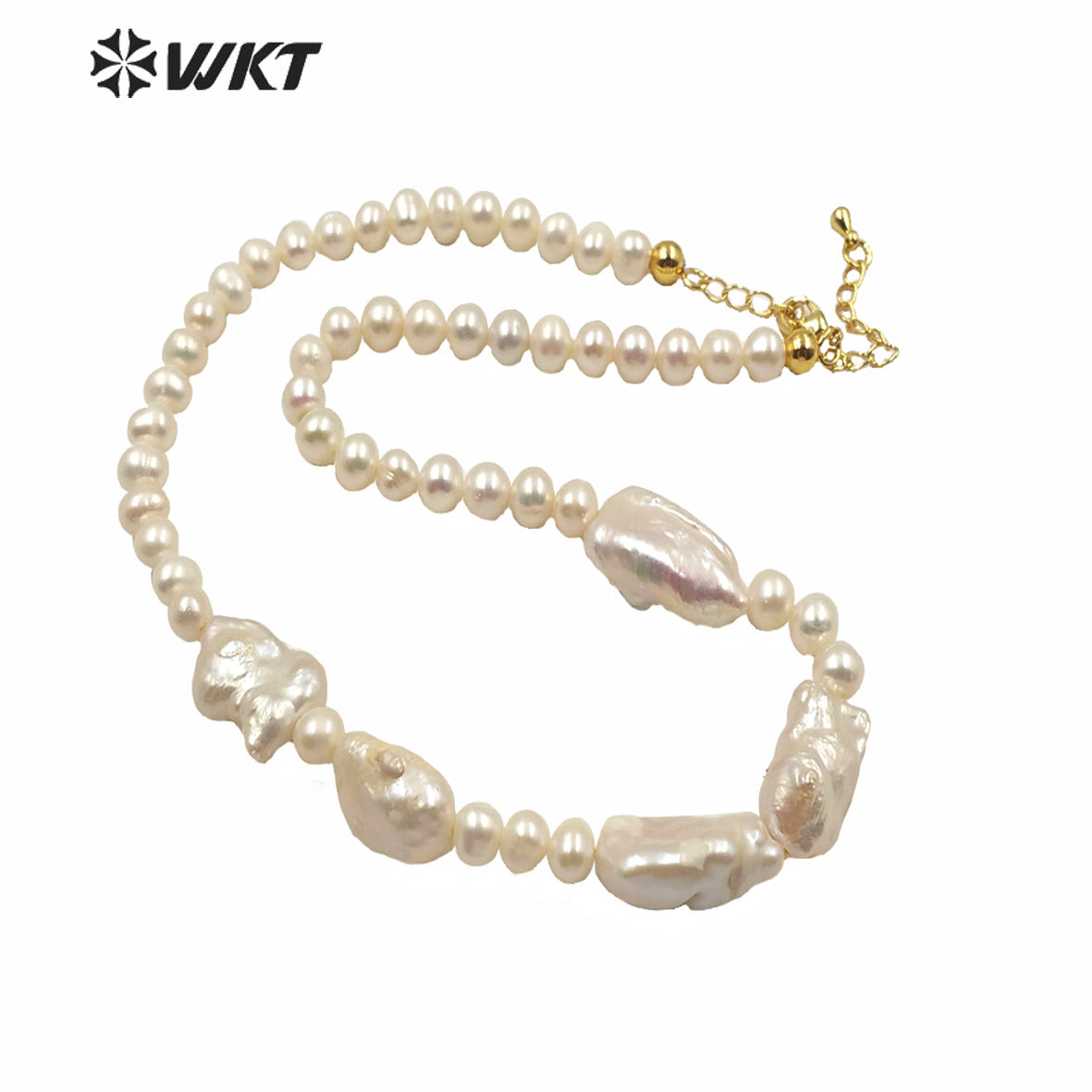WT-JN123 WKT Gorgeous Natural Freshwater Pearl Choker Necklace for Birthday Gift Necklace Elegant Precious Wedding Necklace