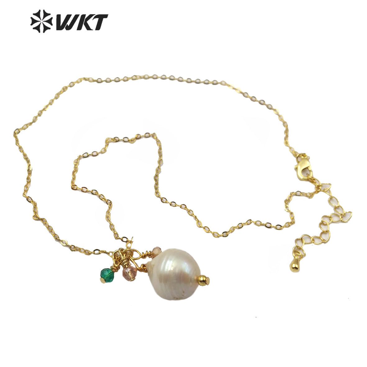 WT-JN108 New Arrival Natural Pearl Necklace and Color Beads Women Stylish Charm Jewelry Pearl Necklace in Stock