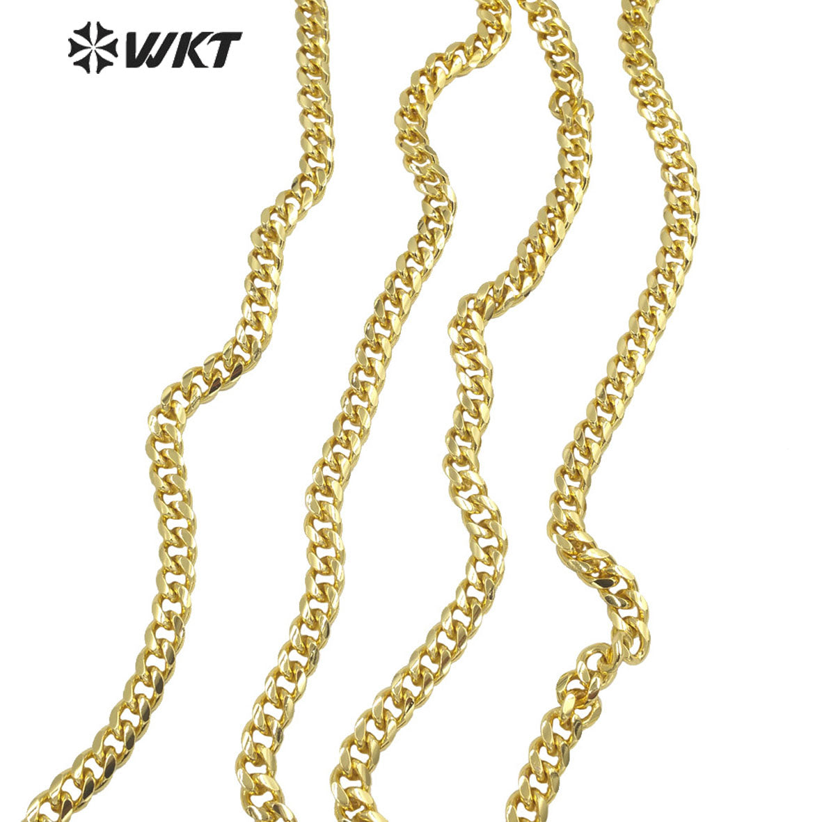 WT-BC159 Most Populared Big Chunky Free Style Alloy Metal Chain in 18k Real Gold Plated Resit Tarnishable for Necklace Chain
