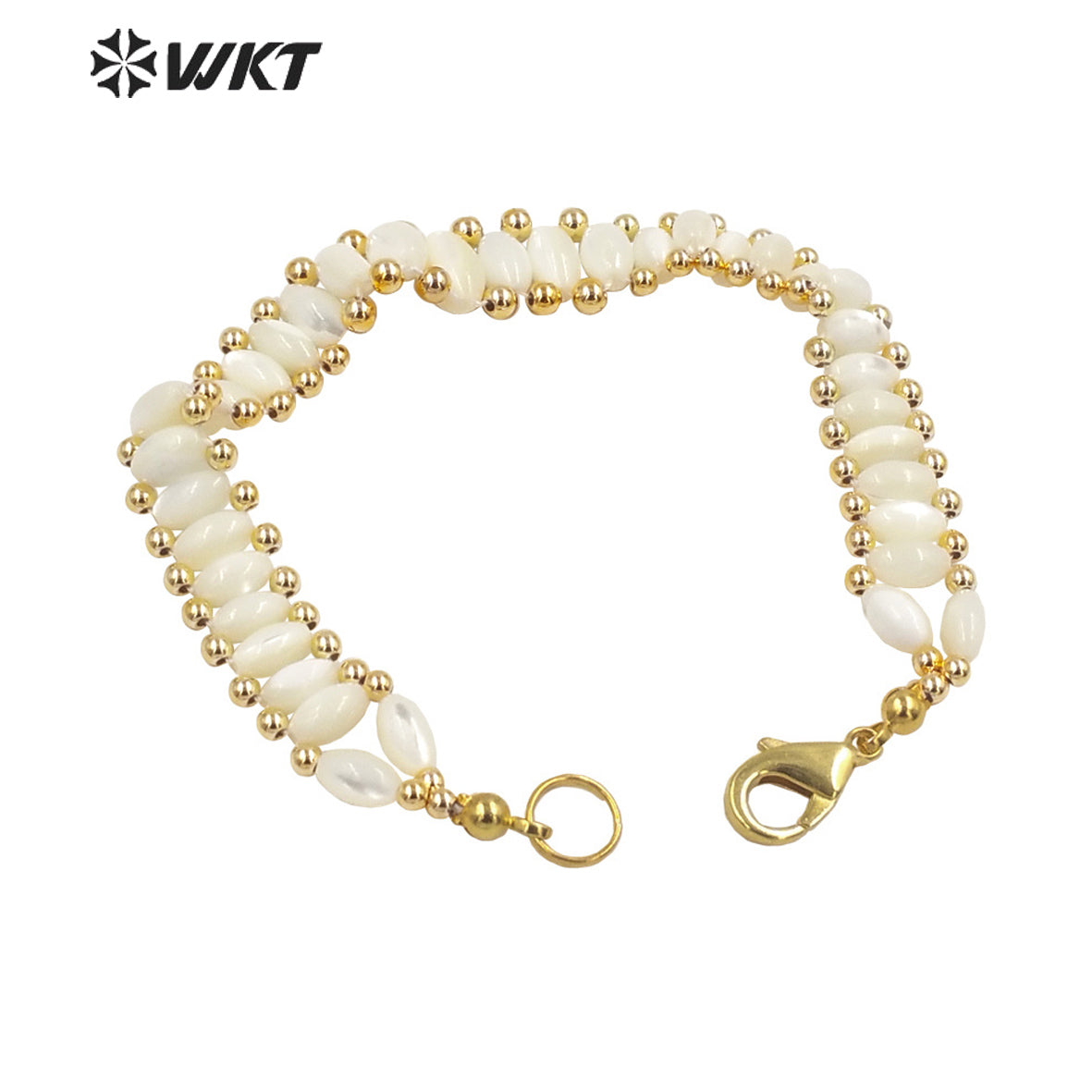 WT-MPB080 Wholesale Newest Natural White Shell Bracelets Lady Handmade Beads Bracelet Bohemian Women Bracelets