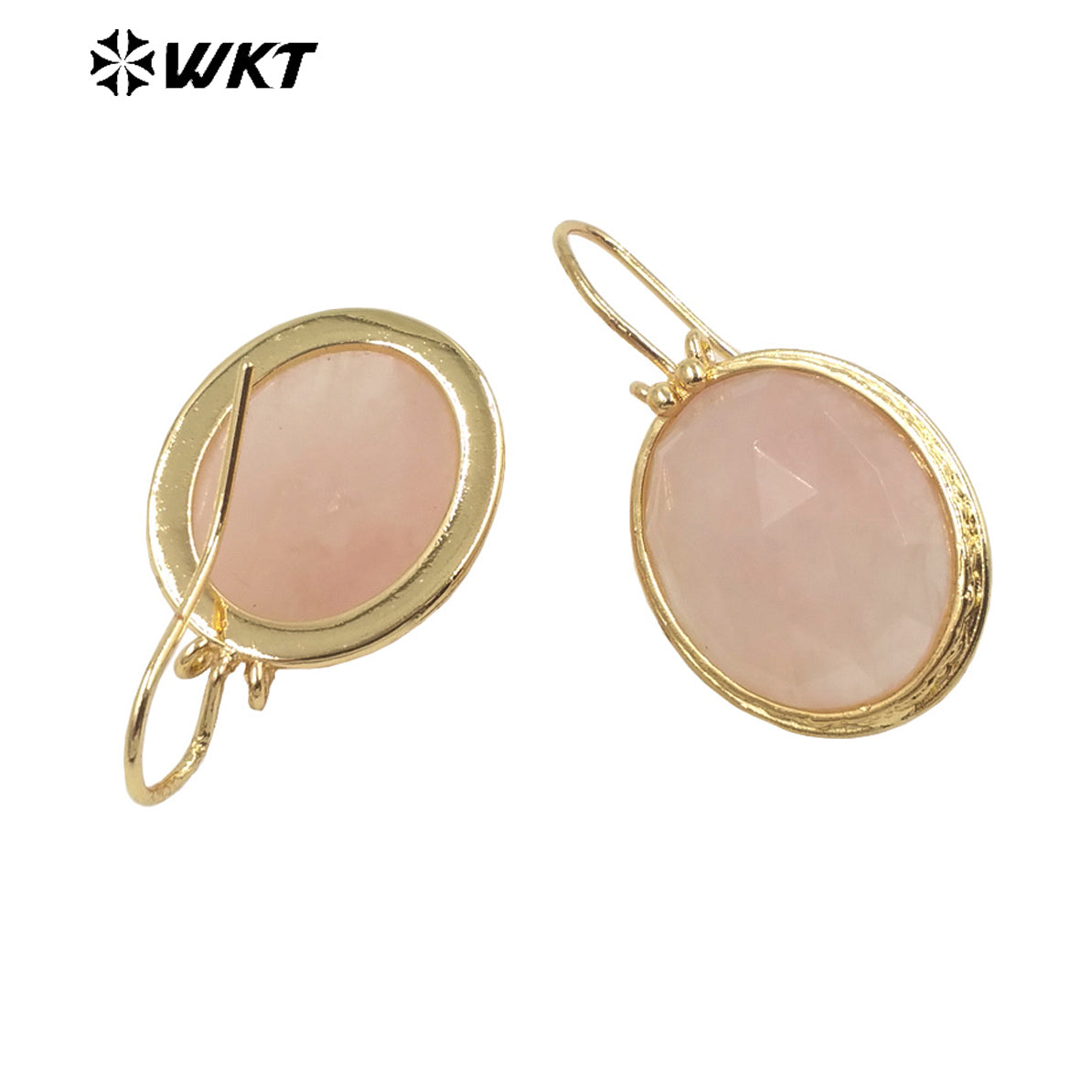 WT-E728 Amazing Colorful Long Charming Pendant Earrings Women 18k Gold Birthday Amethyst Gemstone Earrings in Drop