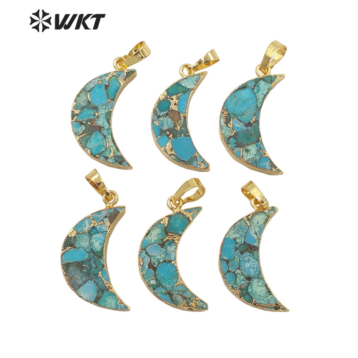 WT-P1727 2021 Best Jewelry Copper Turquoise Stone Pendant Dignity and Fine Jewelry Pendant As a Gift for a Wonderful Party