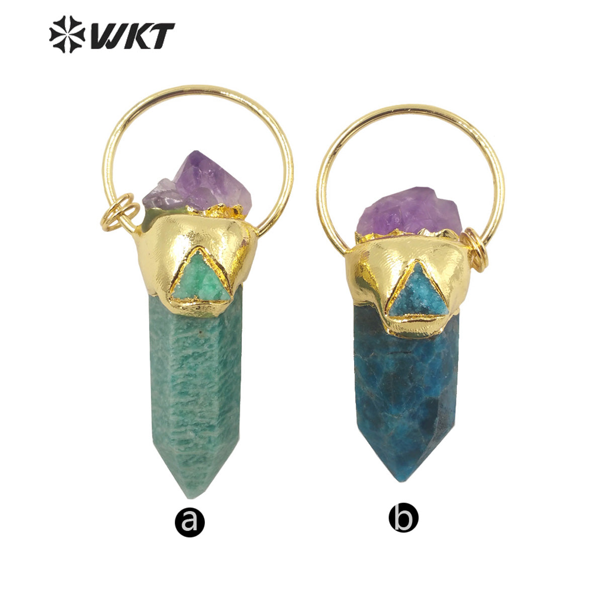 WT-P1747 2021 Dignity and Fashion Amazonite Blue Apatite Jewelry for Beautiful Lady Fine Jewelry Pendant for Party Nice Gift