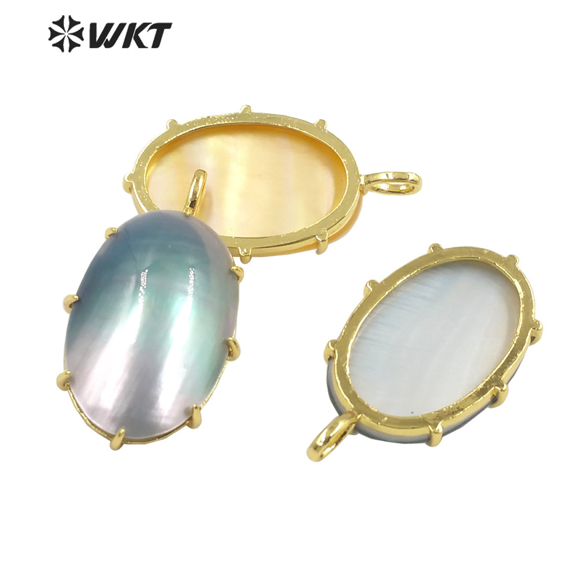 WT-JP350 WKT Classic Vintage Hot Selling Natural Mabe Shell Luxury Scallop Accessory ForNecklace Pendants