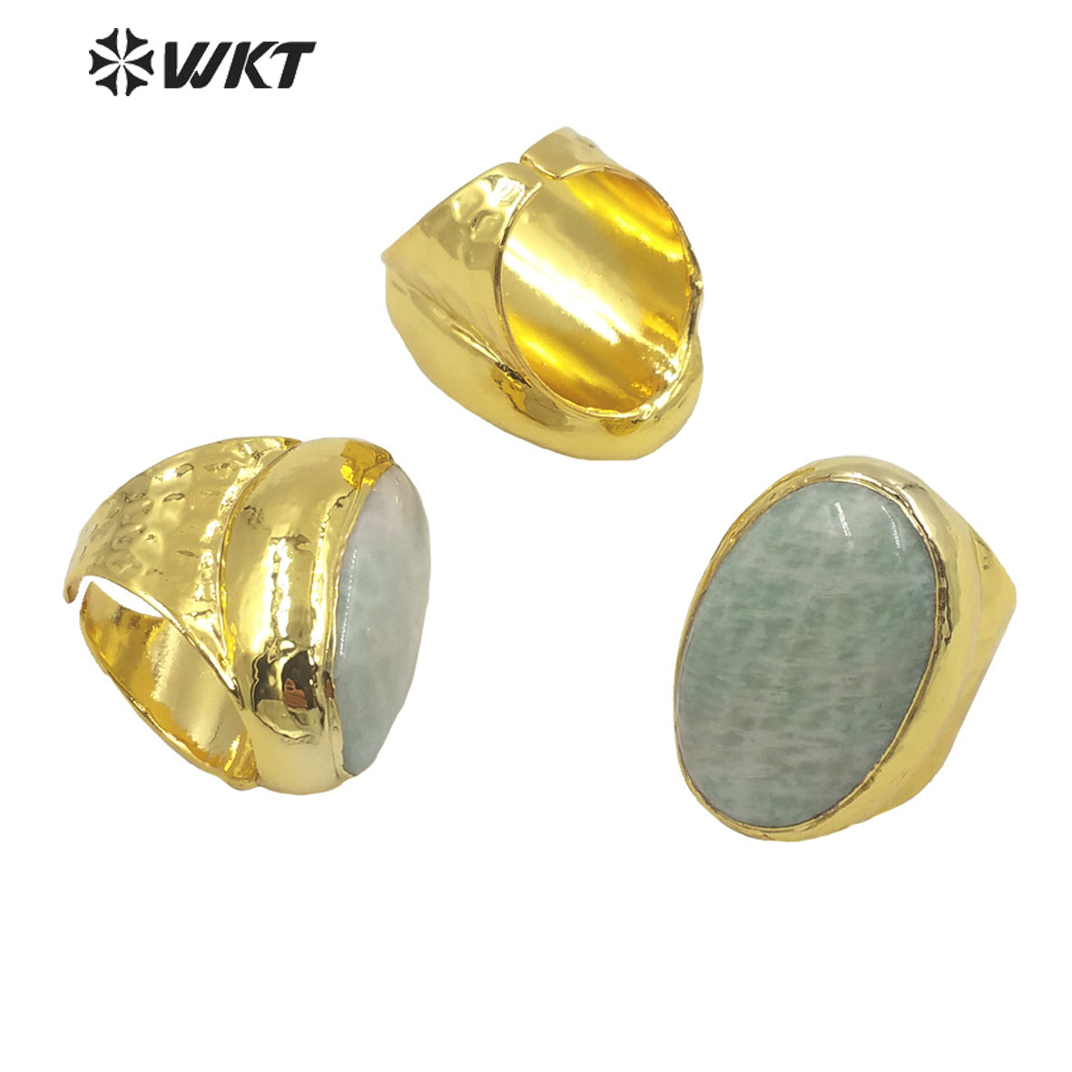 WT-R387 WKT 2022 Charming Natural Fashion Stone Amazon Rings Hot Style for Girls Party Jewelry Rings Ladies Cocktail Ring
