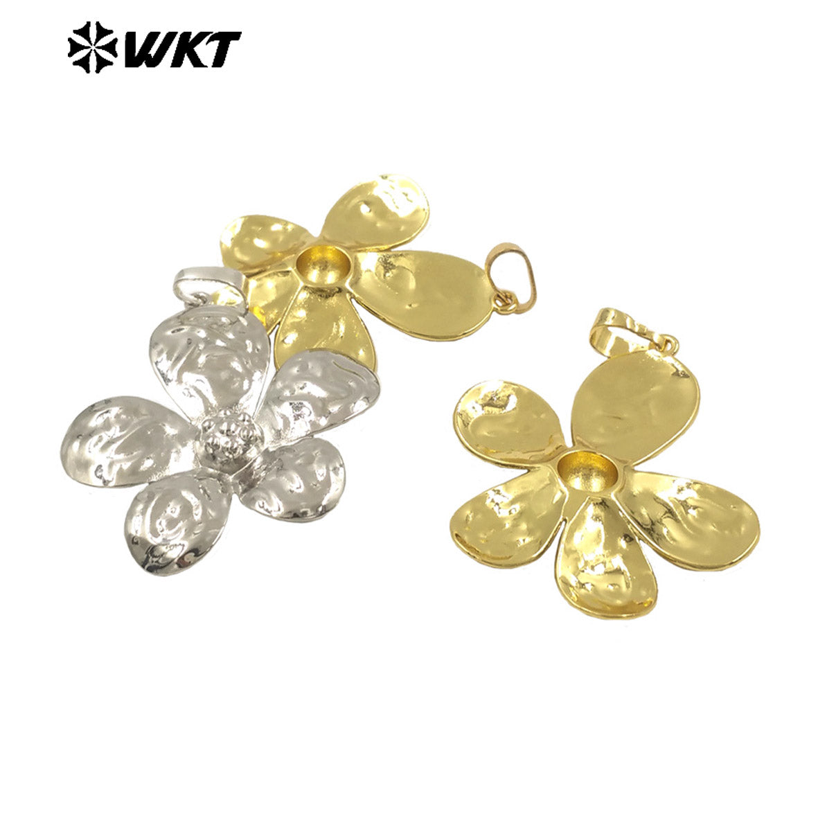 WT-N1478 Wholesale New Products Natural Yellow Brass Beautiful Delicate Flower Necklace for Women As Versatile Daily Decoration