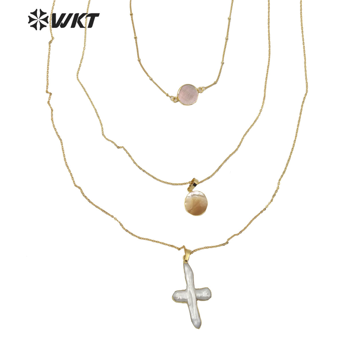 WT-JN109 Exclusive Design One Set Pearl and Stones Necklace Lady New Fashion Jewelry Pearl With Stone Necklace