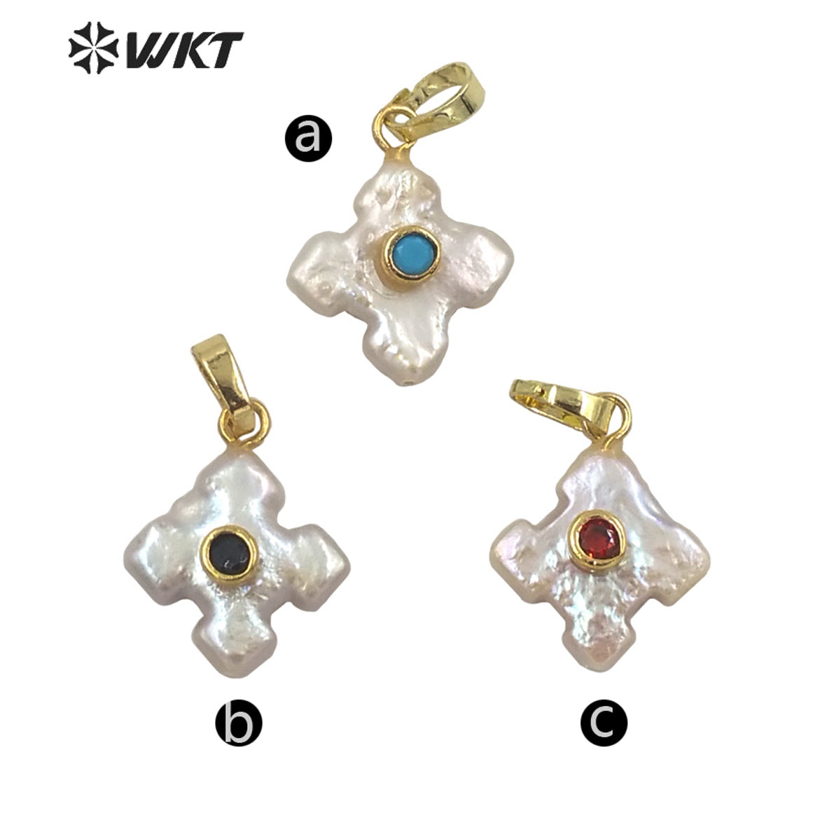WT-JP247 Amazing Elegant Natural Irregular Freshwater Pearl Charm Pendant Women's Fashion Leaf Shape Pearl Pendants for Friends