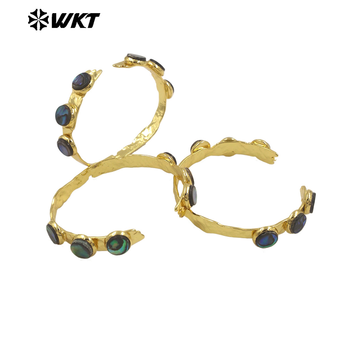 WT-B681 New Material 18K Gold Plated Abalone Shell Open Upward Adjustable Bracelet Jewelry Finished for Friends As Birthday Gift