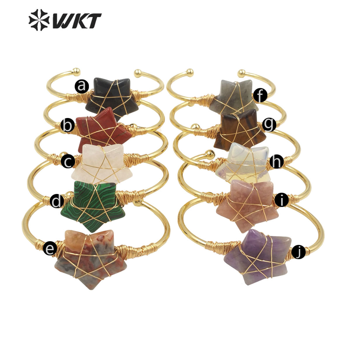 WT-B639 WKT Lovely FashionStar Design Trendy Gift for Women Gemstone Natural Colorful Gemstone Bracelets