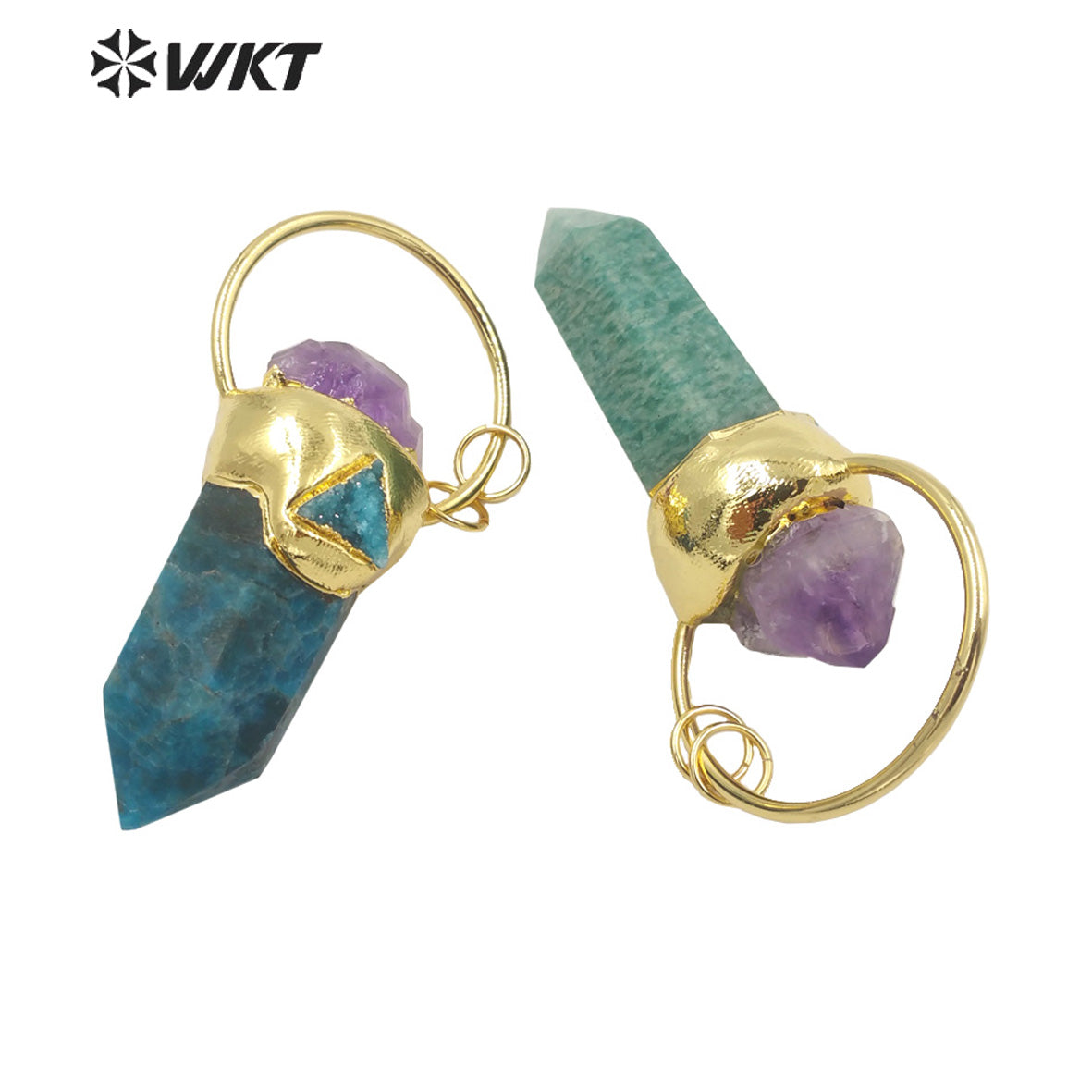 WT-P1747 2021 Dignity and Fashion Amazonite Blue Apatite Jewelry for Beautiful Lady Fine Jewelry Pendant for Party Nice Gift