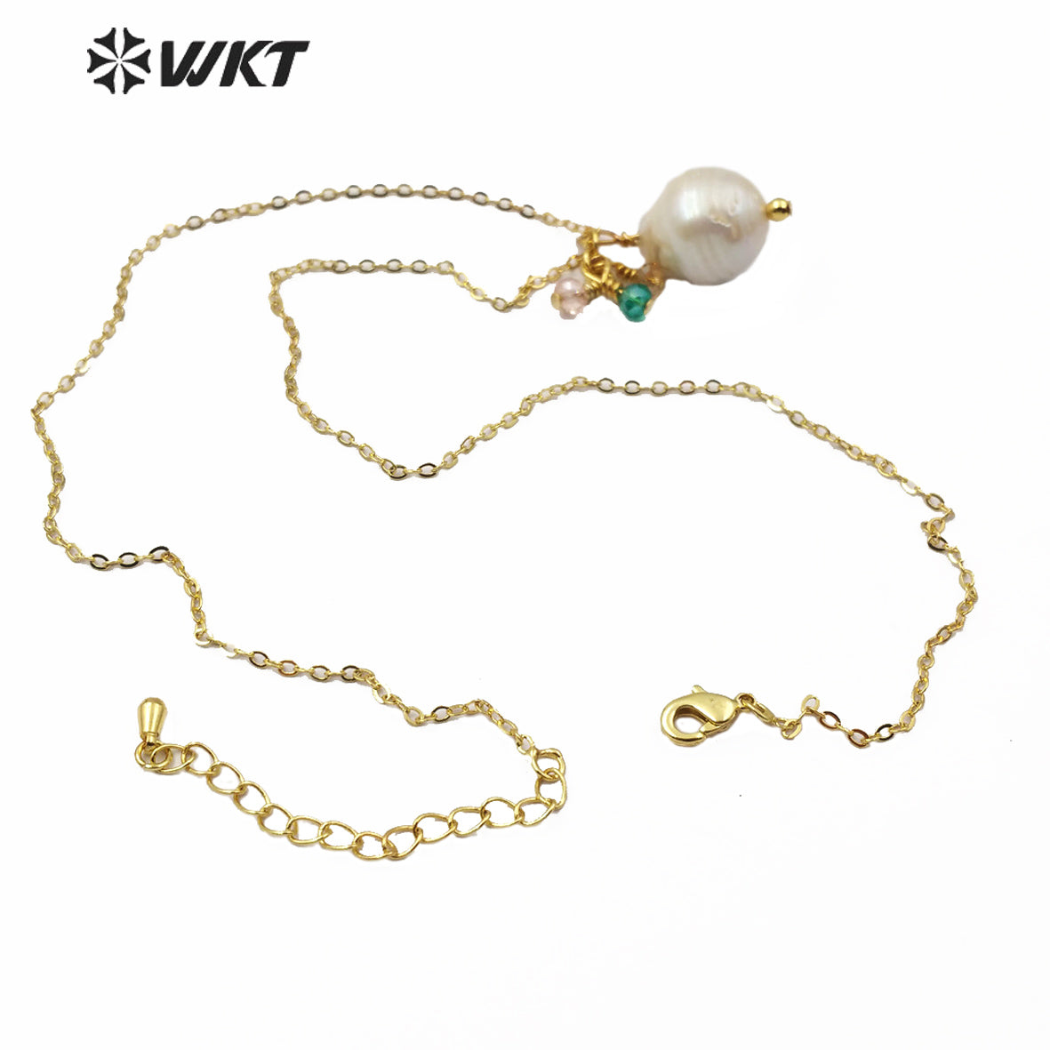WT-JN108 New Arrival Natural Pearl Necklace and Color Beads Women Stylish Charm Jewelry Pearl Necklace in Stock