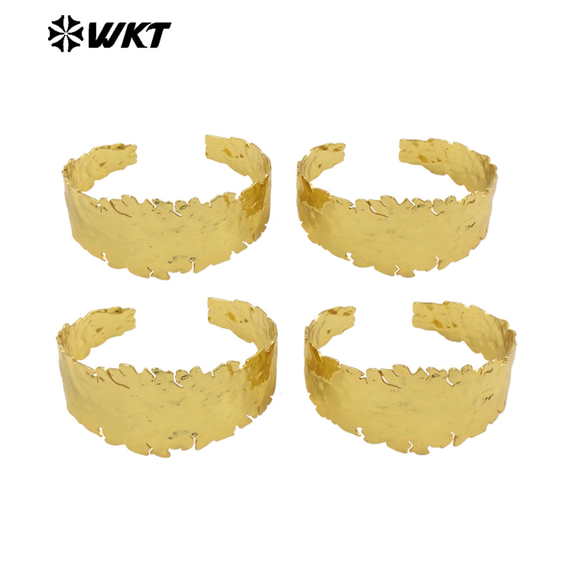 WT-B672 Unique Design 18K Gold Plated Natural Yellow Brass Irregular Hip Hop Bracelet for Both Men and Women As Party Jewelry