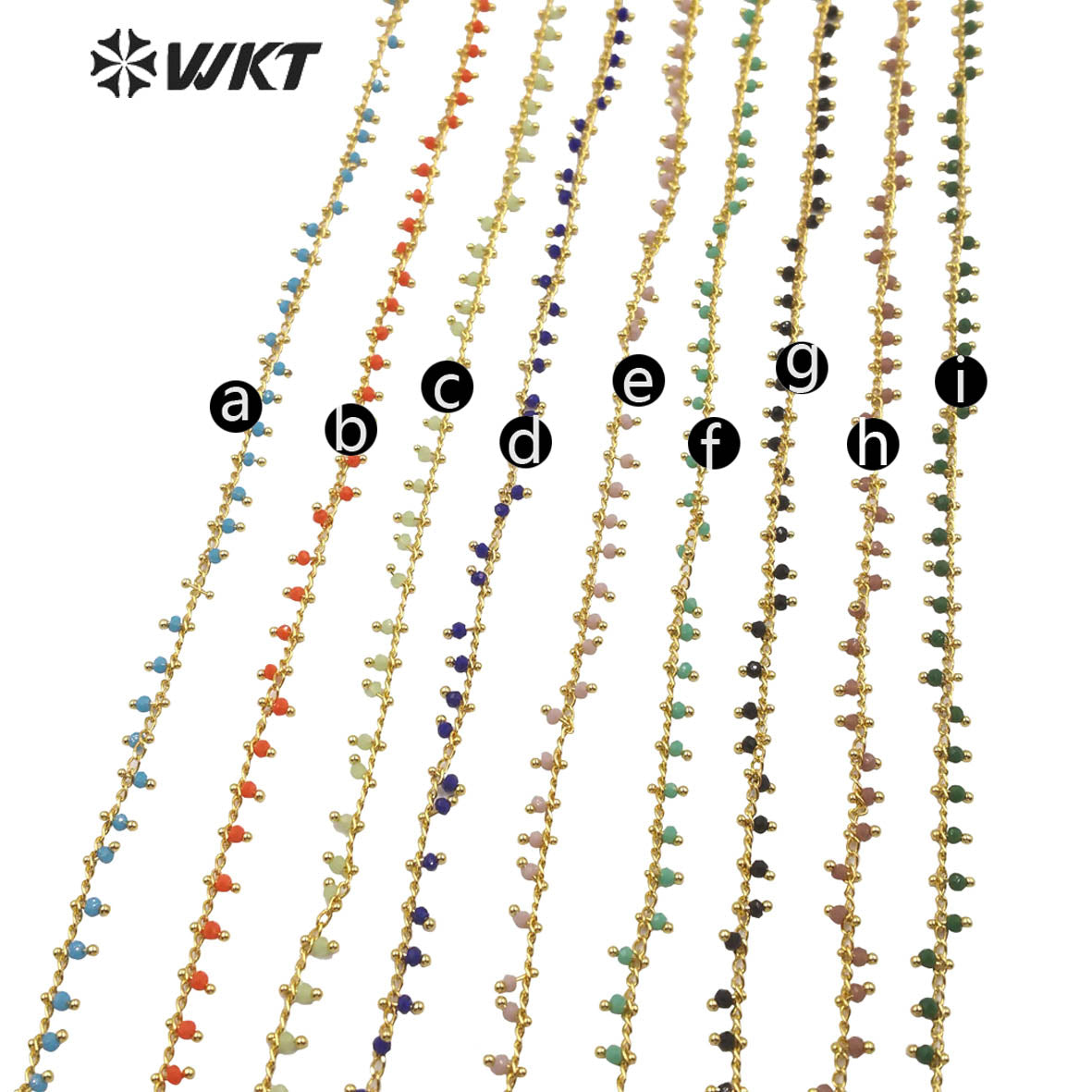 WT-N1202 Hot Sales Crystal Beads Chain Fashion Jewelry Rosary Beads Chain 3mm New Arrival Crystal Beads Necklace