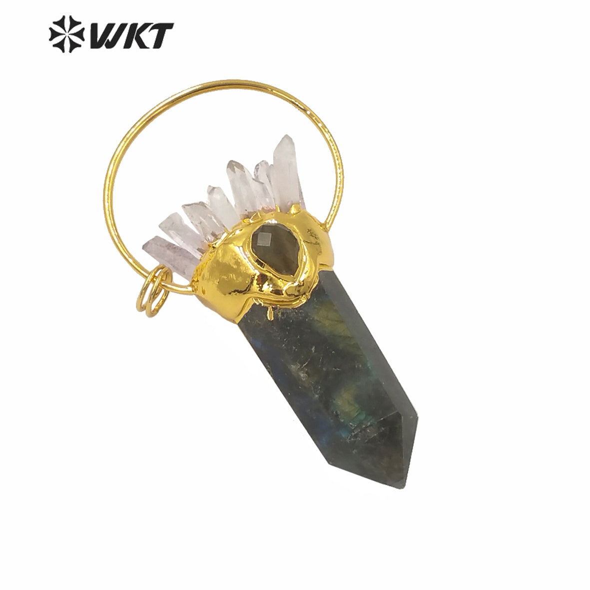 WT-P1585 Amazing Energy Natural Spirit Point Labradorite Point Pendant Gorgeous Crystal Big Statement Stone Pendants