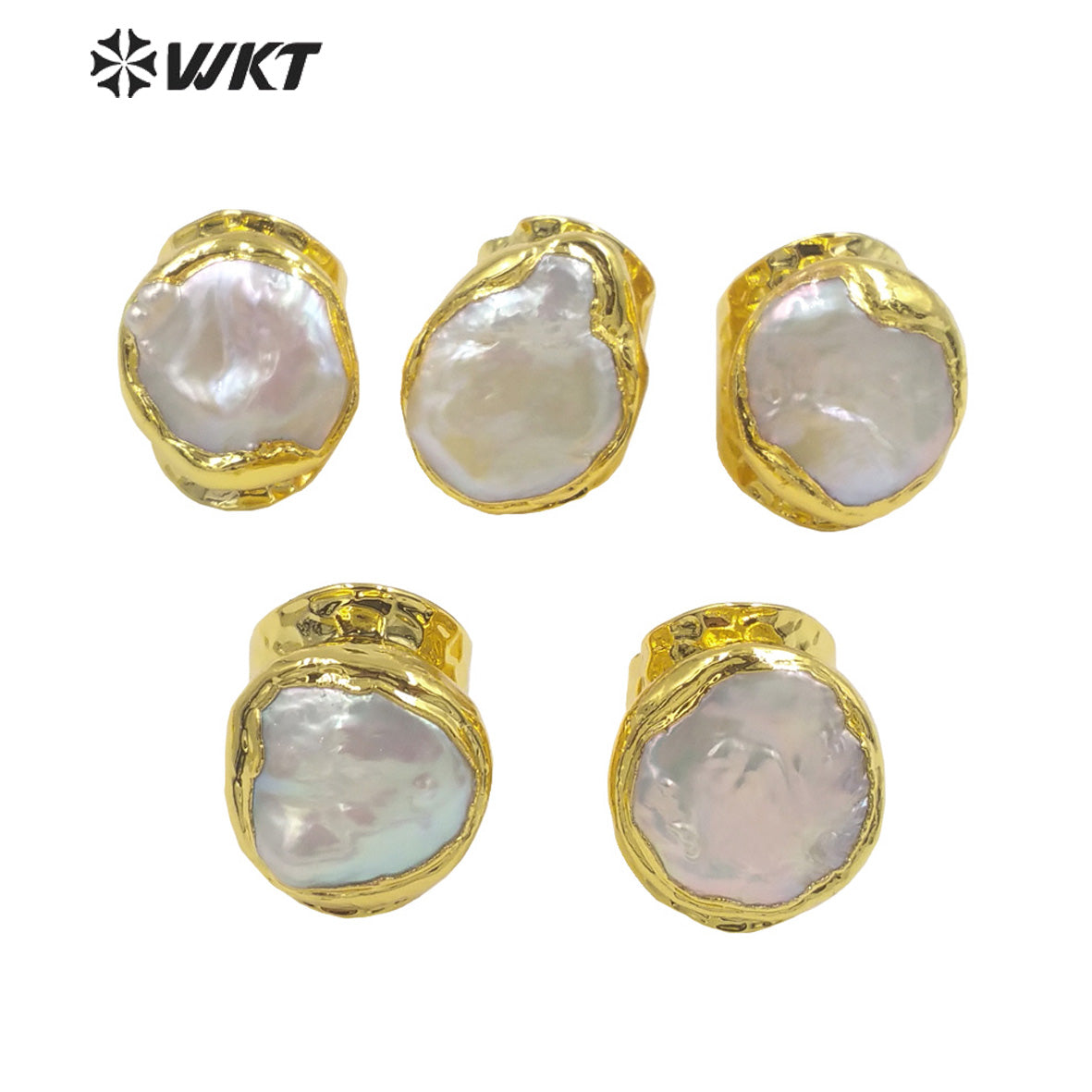 WT-MPR063 Freshwater Pearl Vintage Style Stravagante 18k Gold Plating Trendy Ring Lovely Women Ring for Gift