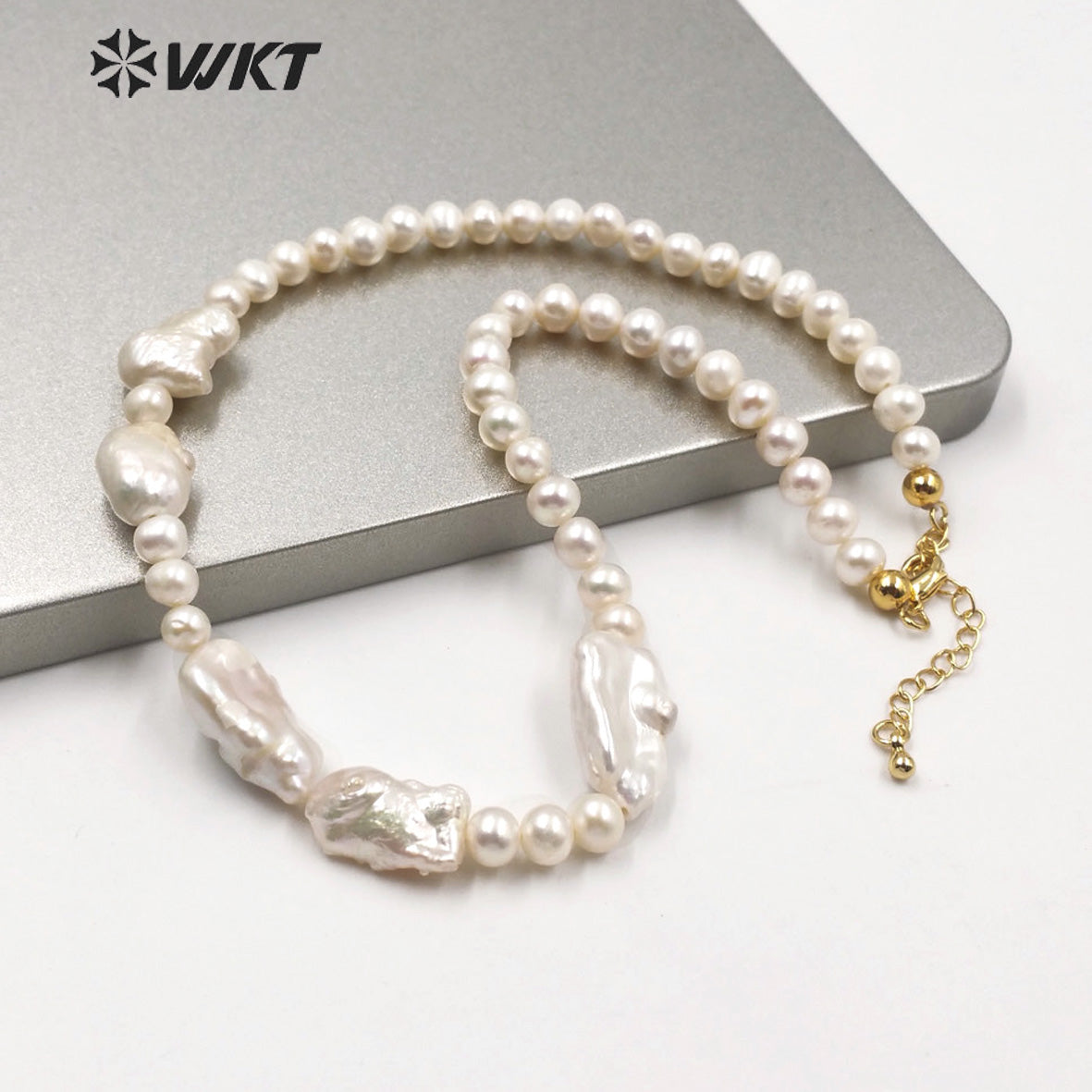 WT-JN123 WKT Gorgeous Natural Freshwater Pearl Choker Necklace for Birthday Gift Necklace Elegant Precious Wedding Necklace