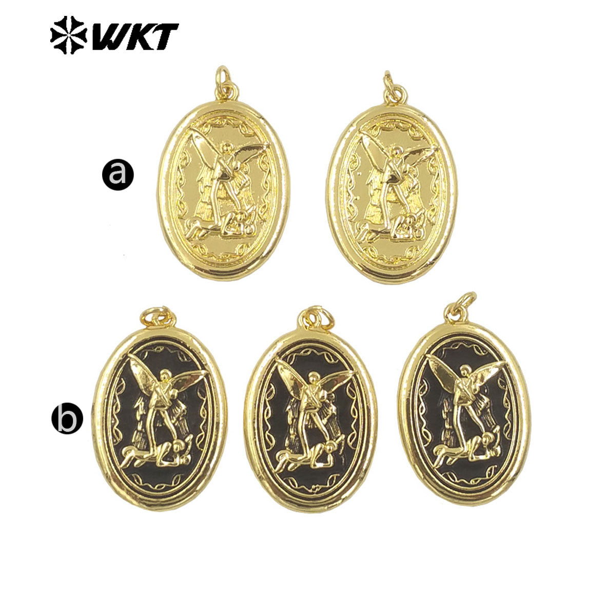 WT-MP292 Wholesale New Design Lovely Kindness 18K Brass Gold Metal Angel Charms Necklace Pendants