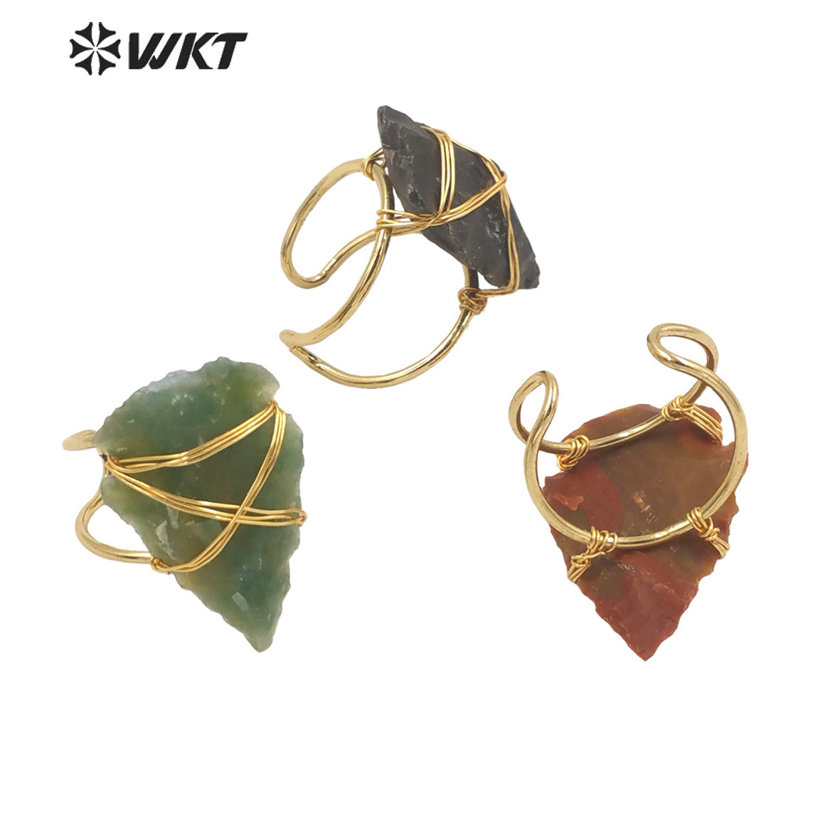 WT-R391 WKT 2022 Hot Style Vintage Ring Indian Agates Ring Natural Stone for Women New Trend Jewelry Ring Party