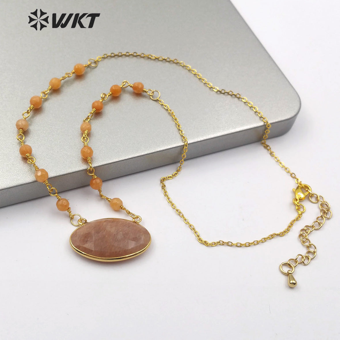 WT-N1168 Natural Turquoise Pendant Necklace With Stone Beads Necklace Natural Turquoise Necklace Stylish Charm Jewelry