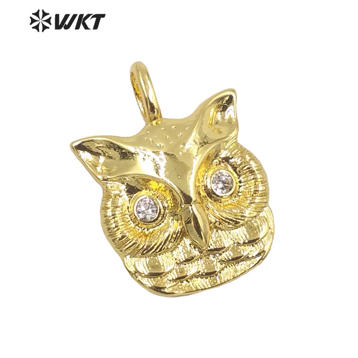 WT-MP214 Wholesale Lovely Full Gold Plated Eagle Pendant for Necklace Design Unisex Popular Metal DIY Jewelry Animal Pendant