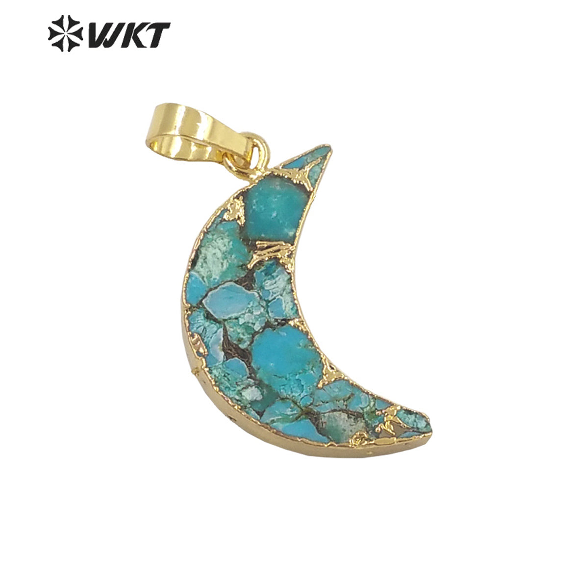 WT-P1727 2021 Best Jewelry Copper Turquoise Stone Pendant Dignity and Fine Jewelry Pendant As a Gift for a Wonderful Party