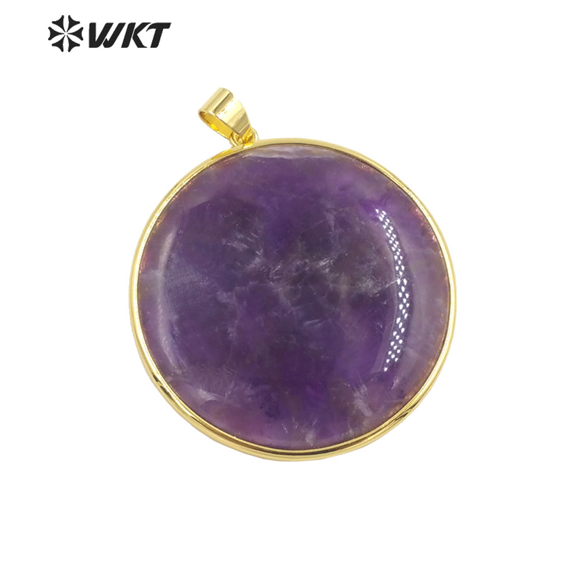 WT-P1798 Lovely Round Bohemia Pendant Color Stone 18k Real Gold Plated Ladies Jewelry Accessories Pendant Natural Stone Pendant