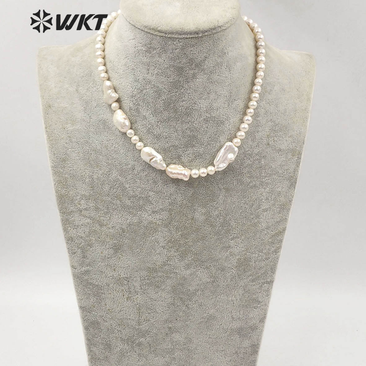 WT-JN123 WKT Gorgeous Natural Freshwater Pearl Choker Necklace for Birthday Gift Necklace Elegant Precious Wedding Necklace