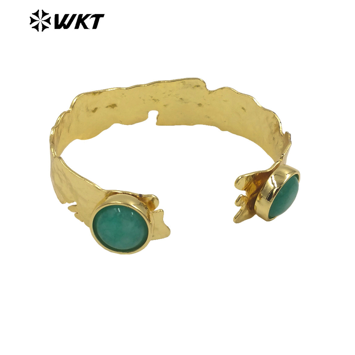 WT-B631 WKT New Handmade Lovely Trendy Gift for Women Lucky Bracelets C Shaped Natural Colorful Gemstone Opening Bracelets