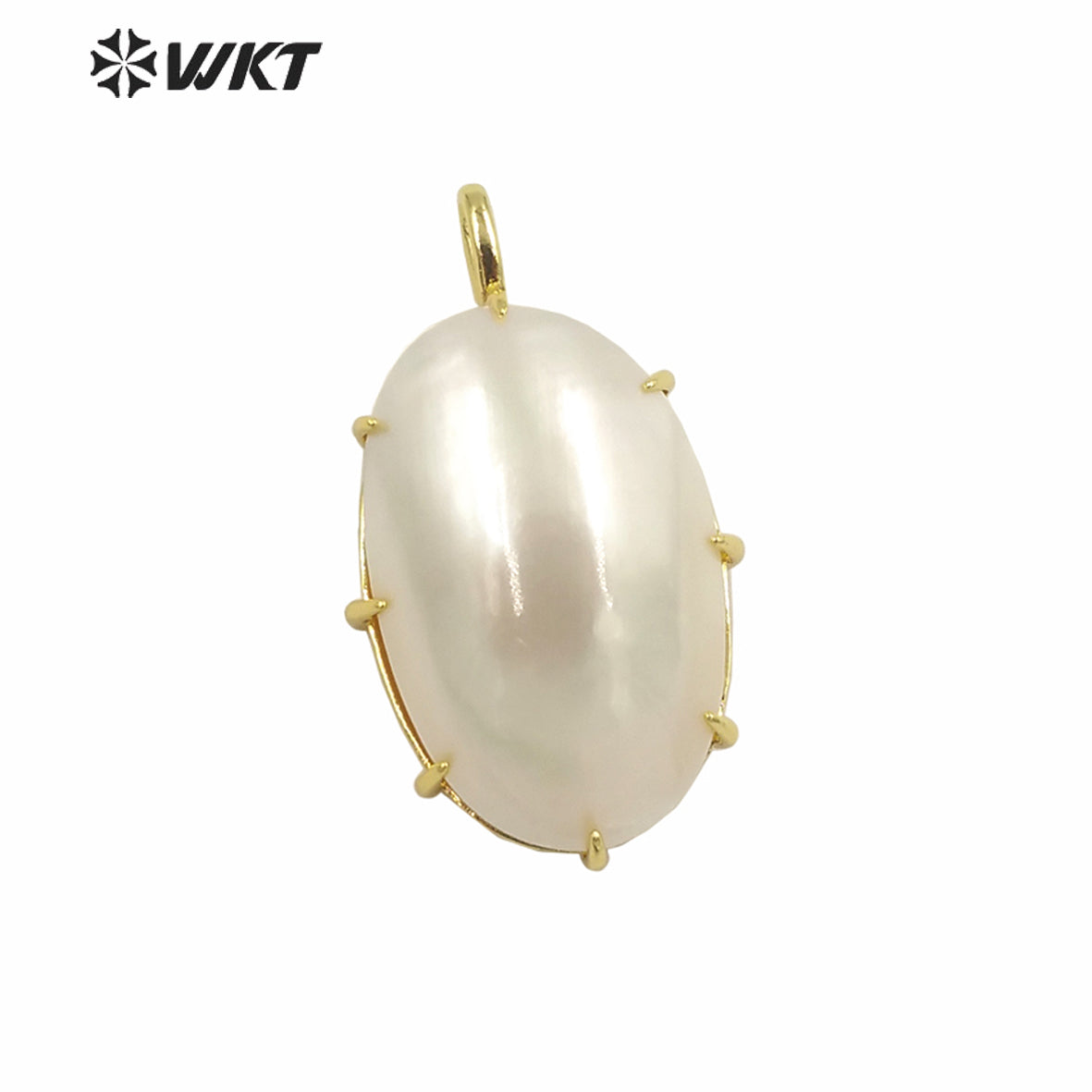 WT-JP350 WKT Classic Vintage Hot Selling Natural Mabe Shell Luxury Scallop Accessory ForNecklace Pendants