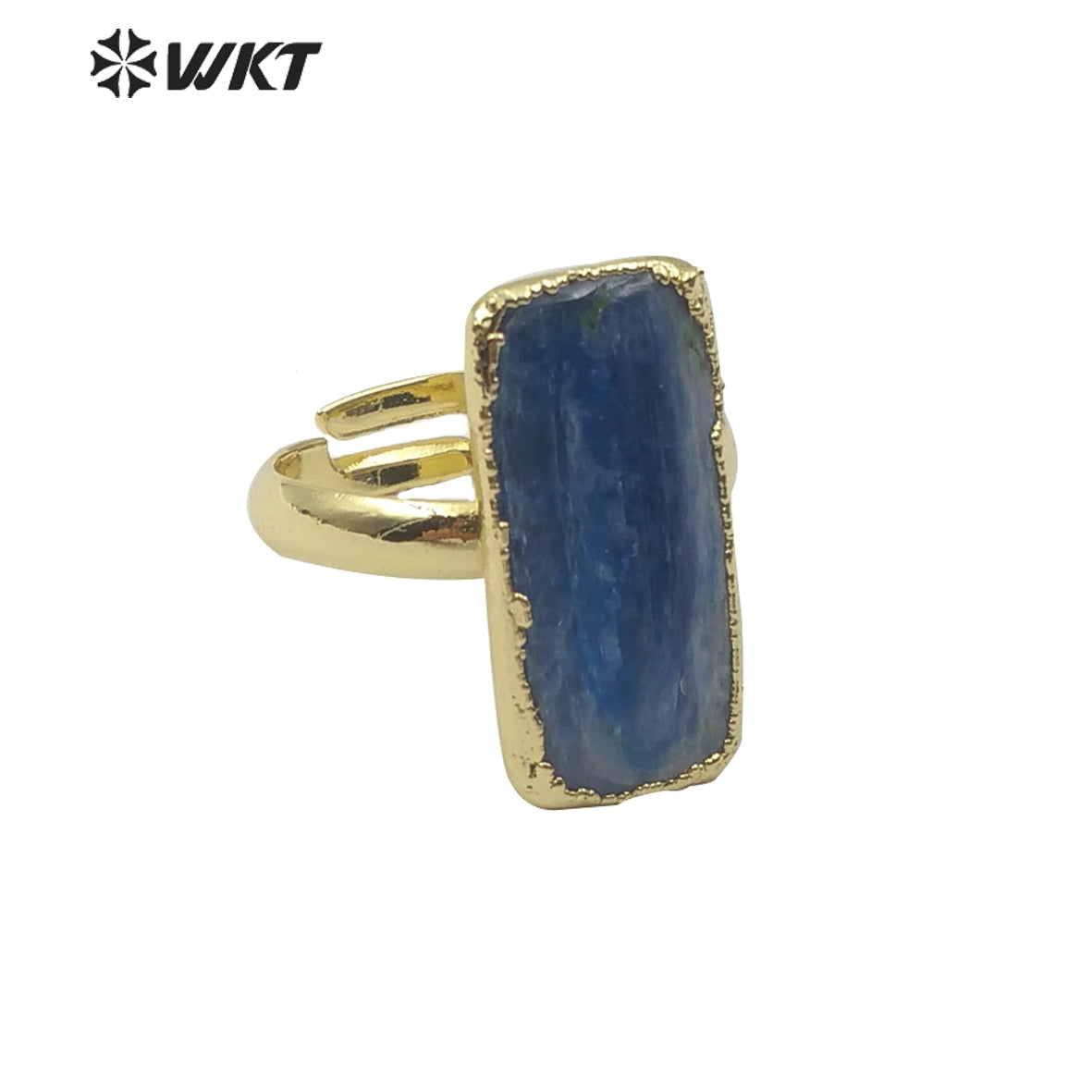 WT-R350 Natural Blue Kyanite Ring Popular Stone Ring in Adjustable Size Women Gorgeous Charm Jewelry Blue Kyanite Ring