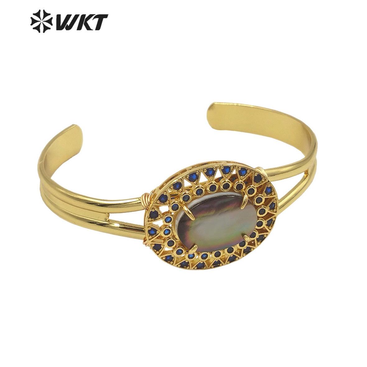 WT-MB126 Gorgeous Enamel Beads Cubic Zircon Women Bracelets Charming Natural Rice Pearl Beads Gemstone Strand Bracelet