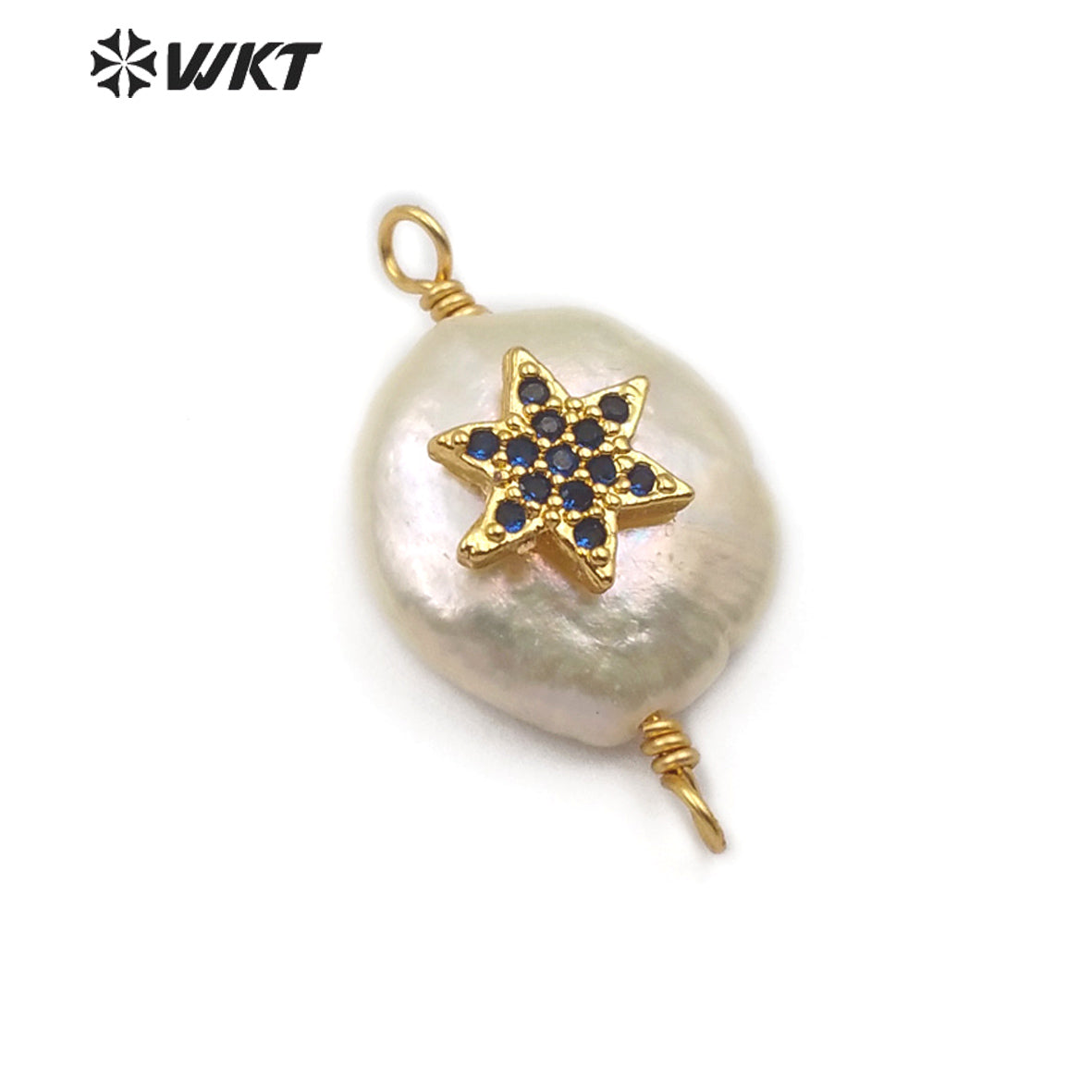 MC274 Newest Charm Jewelry Pearl With CZ Stone Pendant Connector Star Shape Colorful Pendant Lady Fashion Jewelry