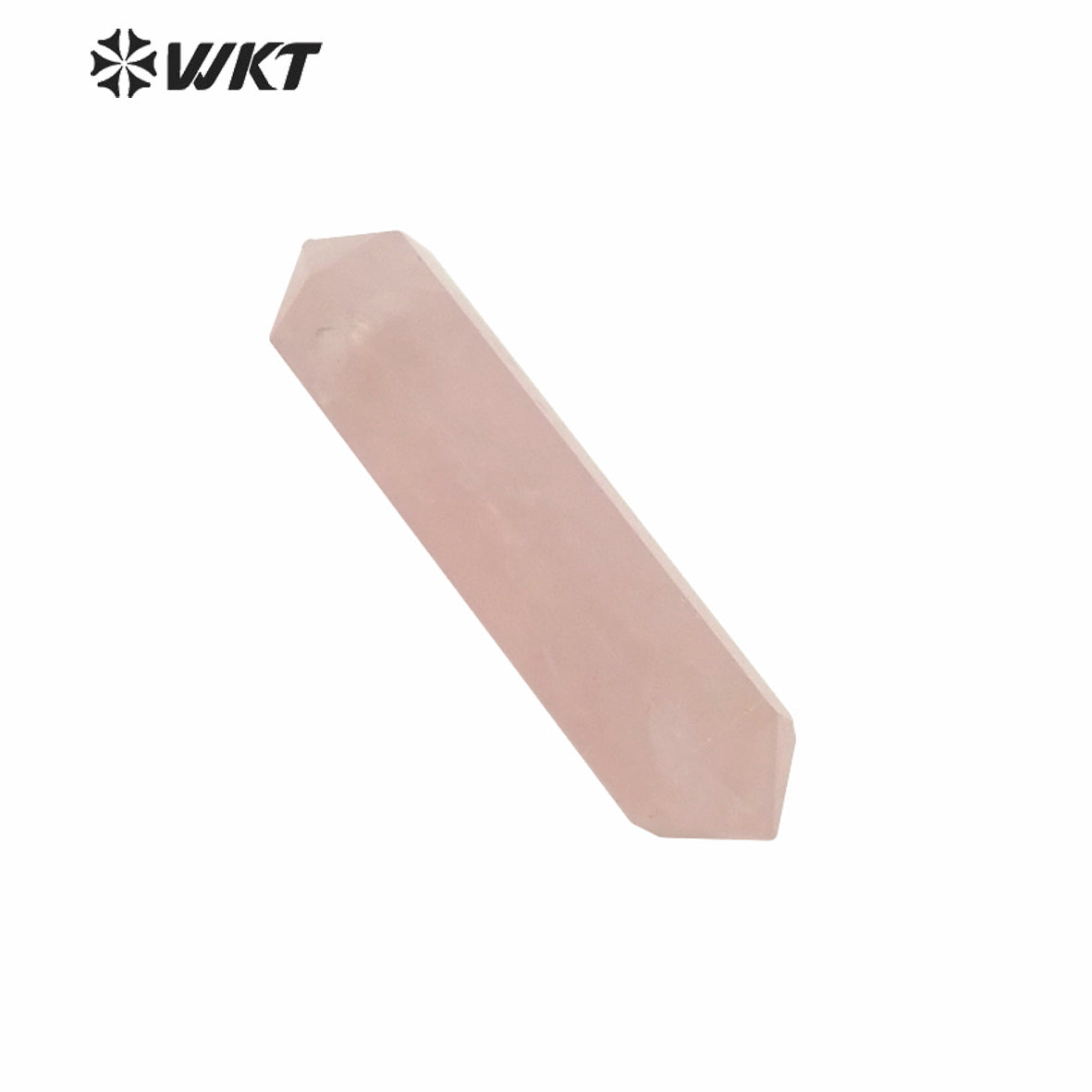 WT-P1579 Wholesale Natural Gemstone Double Point Quartz Pendant Fashion 1.2mm Hole Rose Quartz Stone Point Pendant