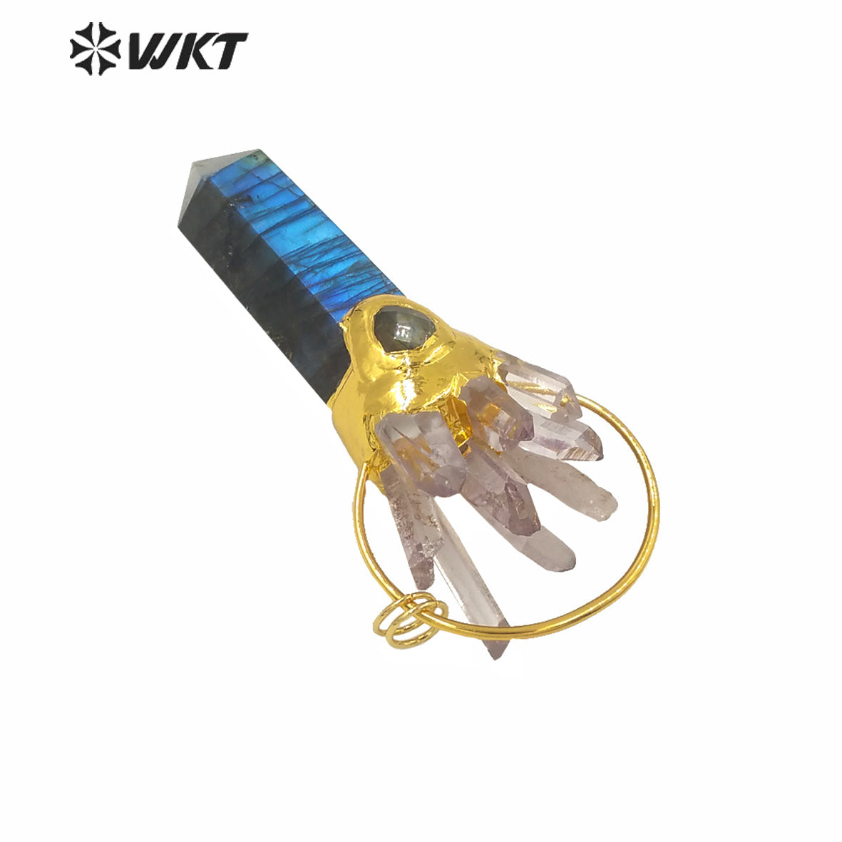 WT-P1585 Amazing Energy Natural Spirit Point Labradorite Point Pendant Gorgeous Crystal Big Statement Stone Pendants