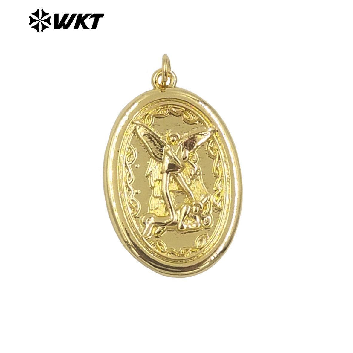 WT-MP292 Wholesale New Design Lovely Kindness 18K Brass Gold Metal Angel Charms Necklace Pendants
