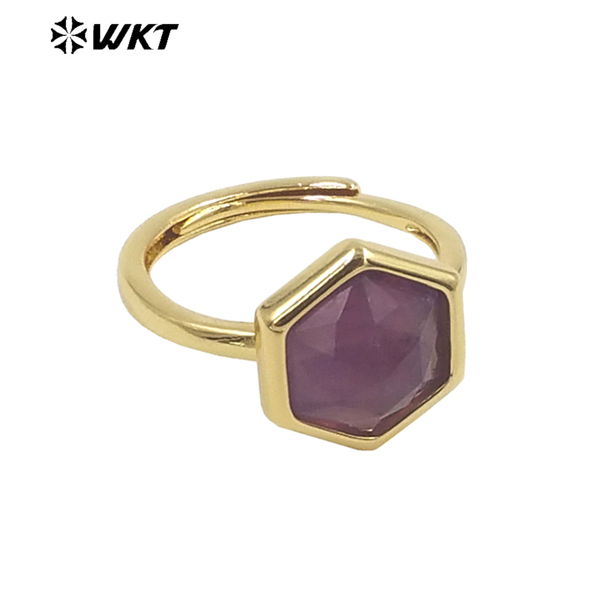 WT-R468 Newest Fashion Trendy Ring 18k Real Gold Plated Round Star Stone Anniversary Women Ring Hot INS Stone Ring