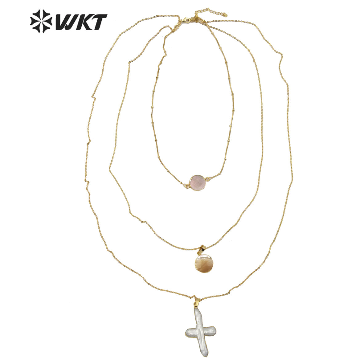 WT-JN109 Exclusive Design One Set Pearl and Stones Necklace Lady New Fashion Jewelry Pearl With Stone Necklace