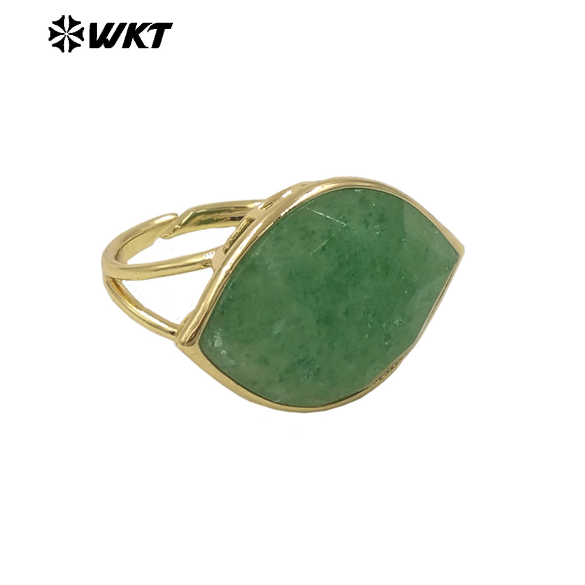 WT-R519 WKT New Design Charming Natural Flash Labradorite Stone Eye Gemstone Setting Ring for Women Party Wear Jewelry