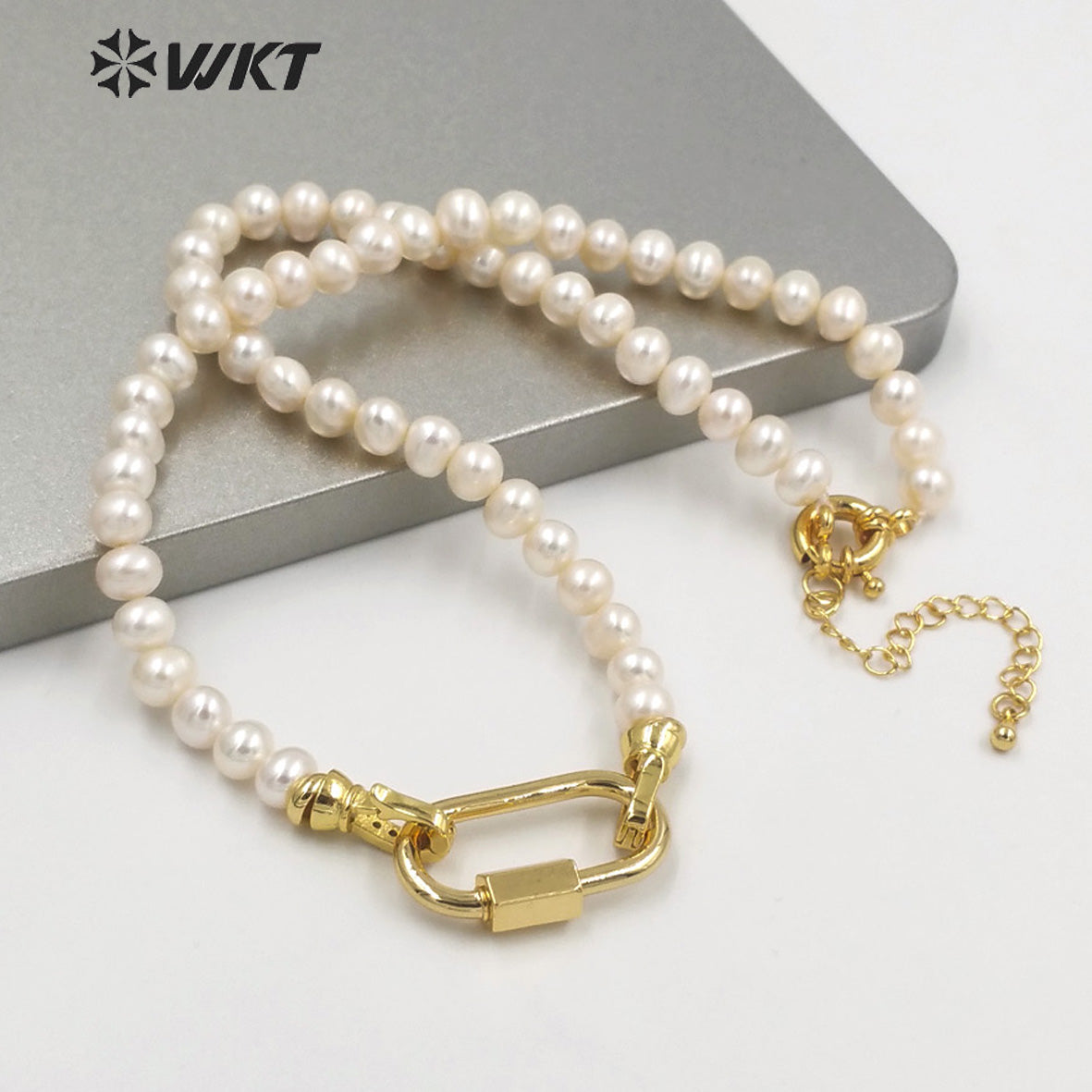 WT-JN134 WKT Amazing Design 6mm Pearl Choker Necklace With Clasp Gorgeous Fashion Wedding Pearl Necklace As Gift