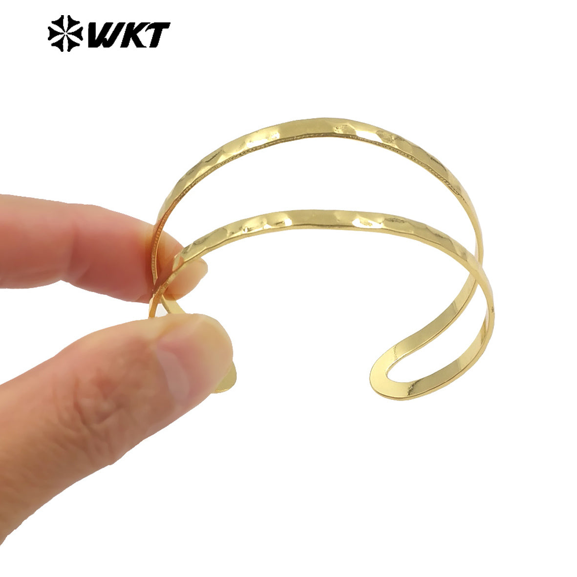 WT-B671 Wholesale Exquisite Simple 18K Gold Plated Natural Yellow Brass Gold Bracelet for Men and Women As Daily Decoration