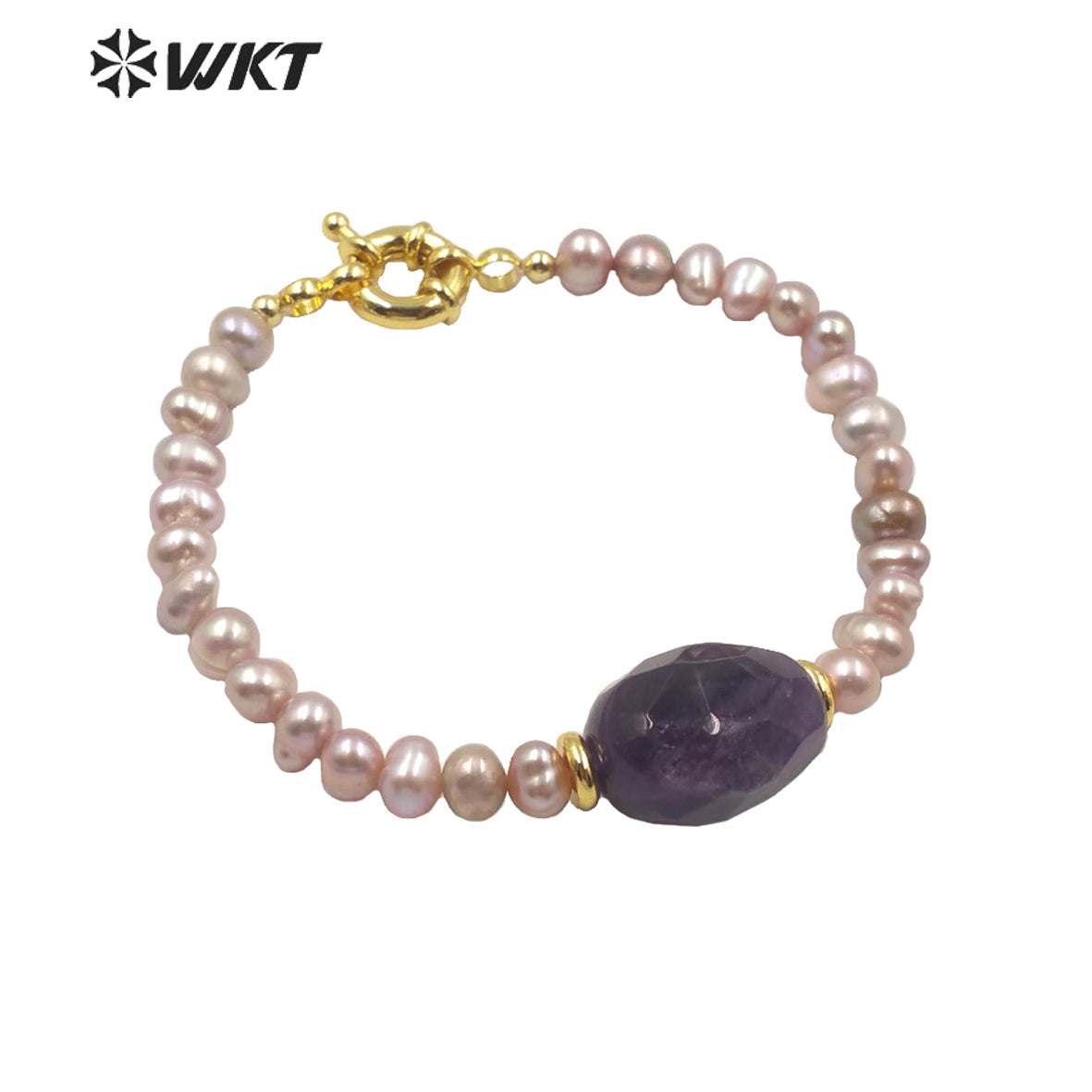 MPB006 Gorgeous Natural Freshwater Pearl Beads Bracelet with Stone Themed Lady Elegant White Pearl and Stone Bracelet with Clasp